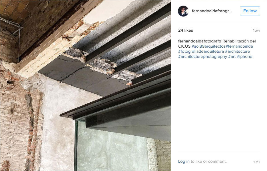 Fotografía de arquitectura en instagram. Fernando Alda.