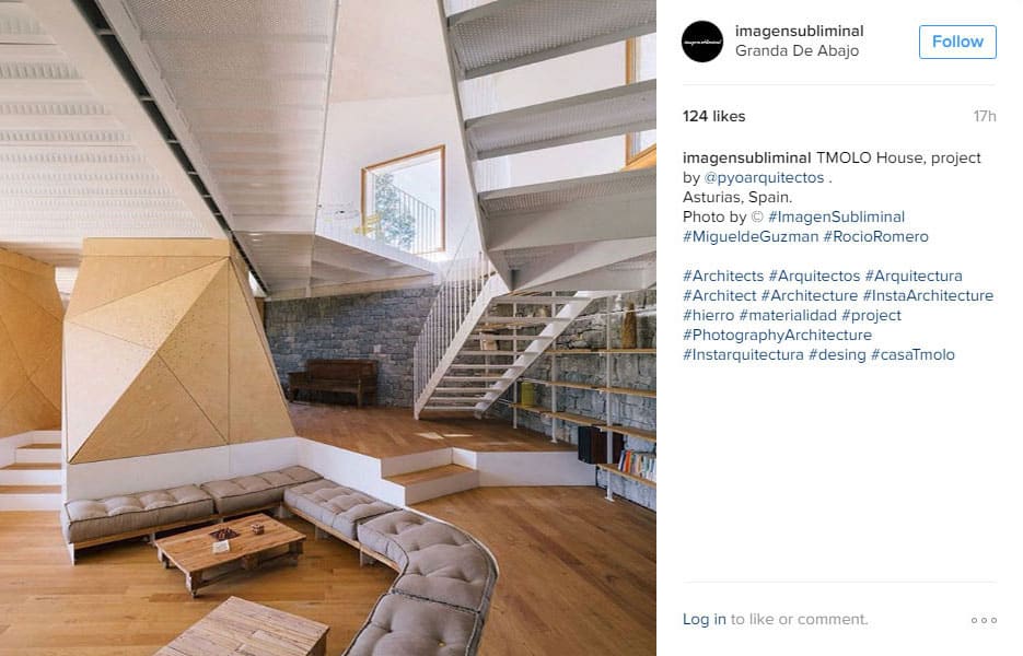 Fotografía de arquitectura en instagram. Miguel de Guzmán.
