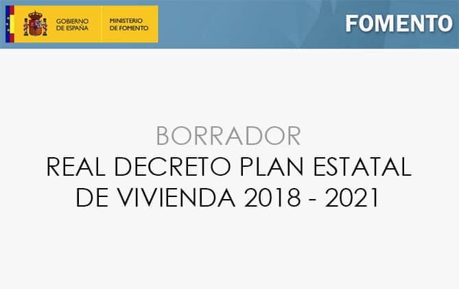 Borrador del Plan Estatal de Vivienda.