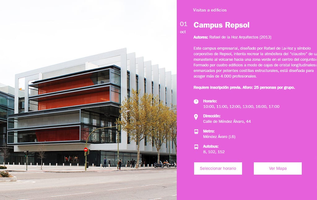 Semana de la Arquitectura 2018. Campus Repsol.