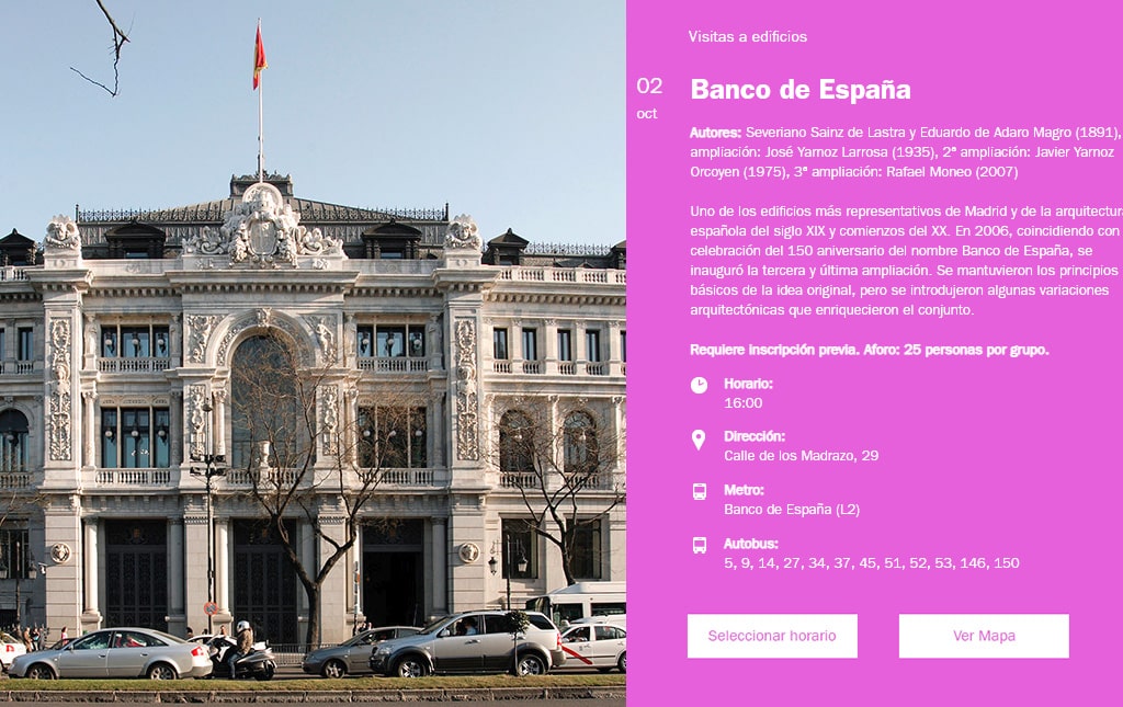 Semana de la Arquitectura 2018. Banco de España.