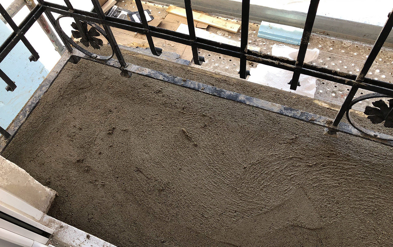 Reconstrucción de balcones.