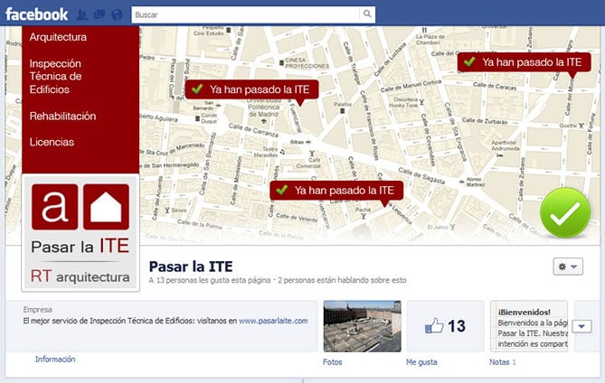 RT arquitectura. Redes sociales. Facebook.