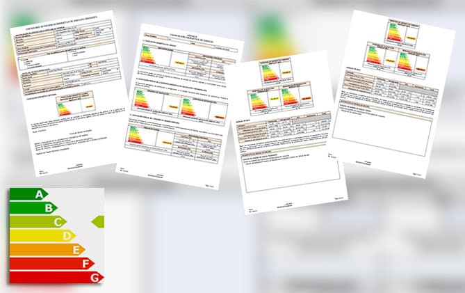 Certificado energético del edificio o de la vivienda.