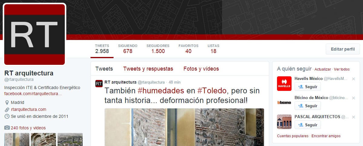 RT arquitectura en Twitter.